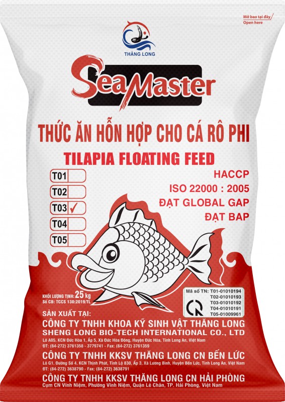 THỨC ĂN CÁ RÔ PHI S030.F02.003 T3 25kg